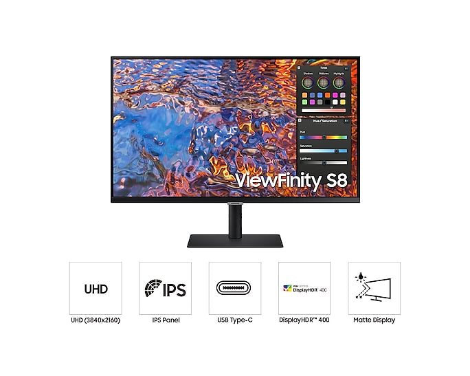 SAMSUNG 27" S80PB 60Hz IPS ViewFinity S8 UHD Monitor